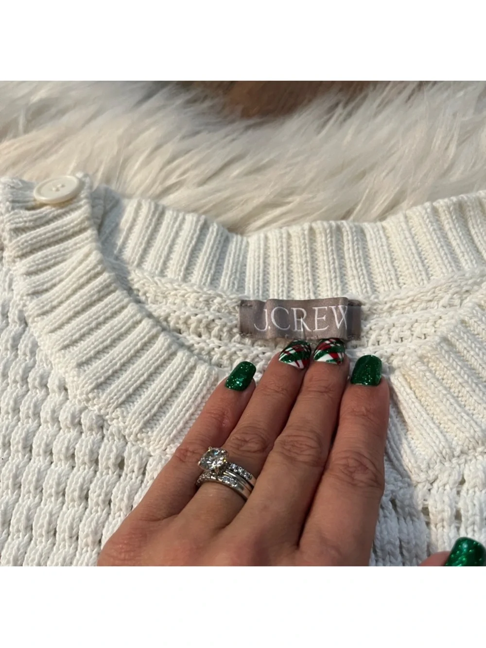 J.Crew Textured crewneck pullover sweater in stripe extra thick and chunky - Picture 5 of 11